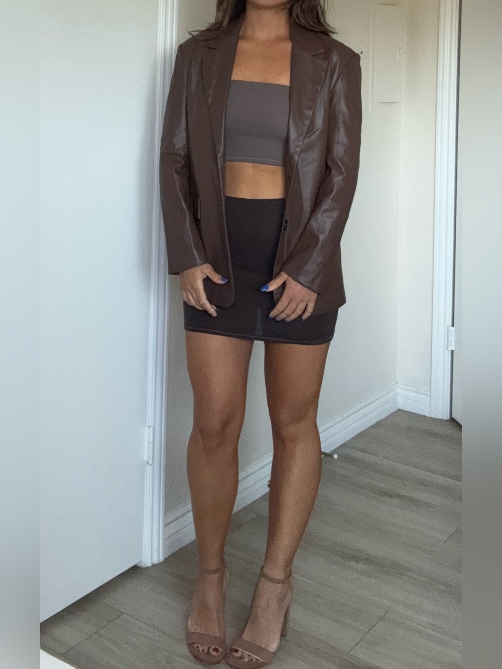 Primark Brown Faux Leather Jacket
